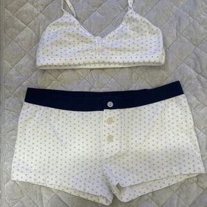 Brandy Melville blue heart set